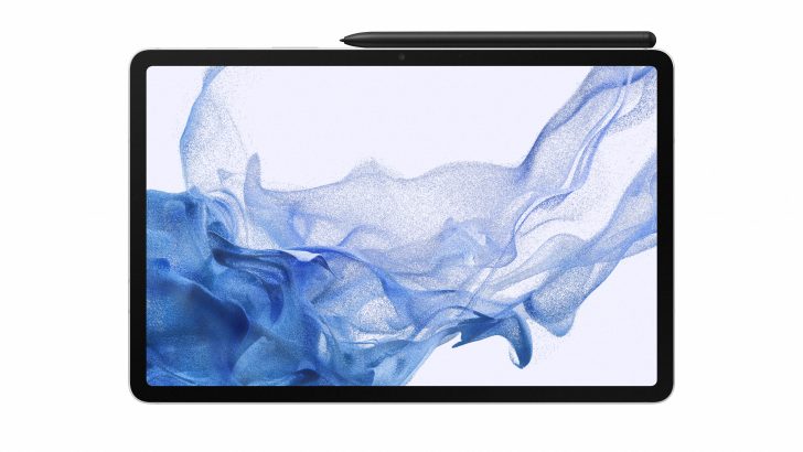 5-03-Galaxy-Tab-S8_Silver_Front-With-S-Pen_HI.jpg