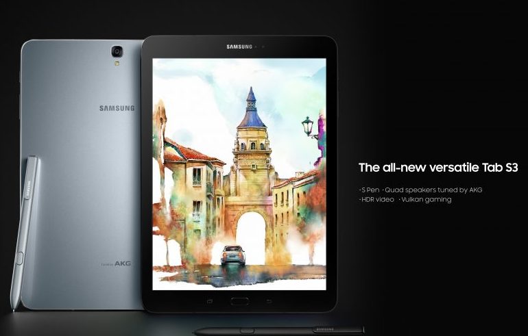 Samsung expande portfólio de tablets com Galaxy Tab S3 e Galaxy