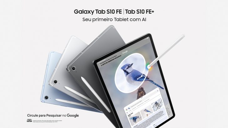 Seu primeiro tablet com AI: série Galaxy Tab S10 FE chega ao