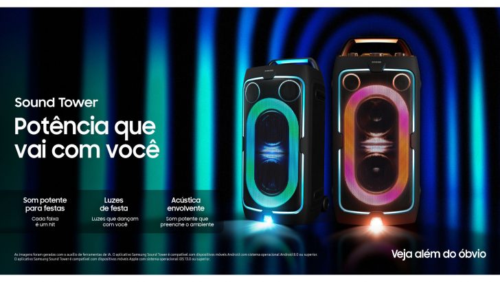Samsung lança Sound Tower e eleva a experiência de entretenimento a novos patamares