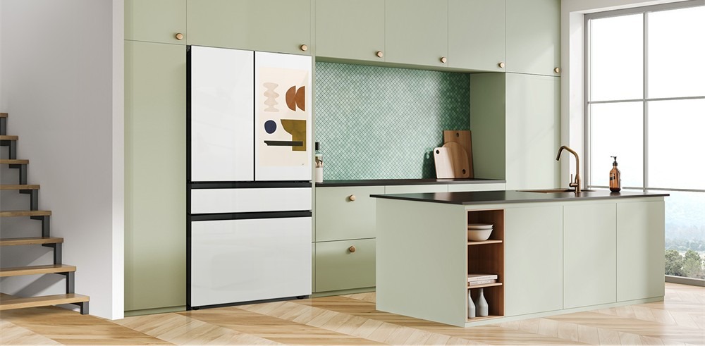 Bespoke AI Refrigerator da Samsung em cozinha planejada