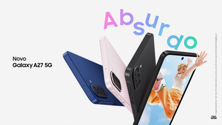 Samsung apresenta Galaxy A27 5G no Brasil com câmera de até 50 MP, performance absurda, design premium e AI integrada