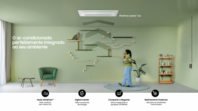Ar-condicionado inteligente: como o Samsung WindFree™ Cassete 1 Via traz conforto térmico em casa e no trabalho