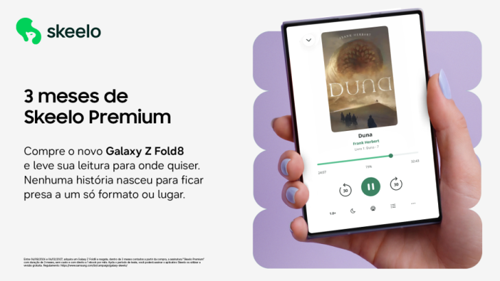 Samsung e Skeelo oferecem três meses de Skeelo Premium na compra do Galaxy Z Fold8