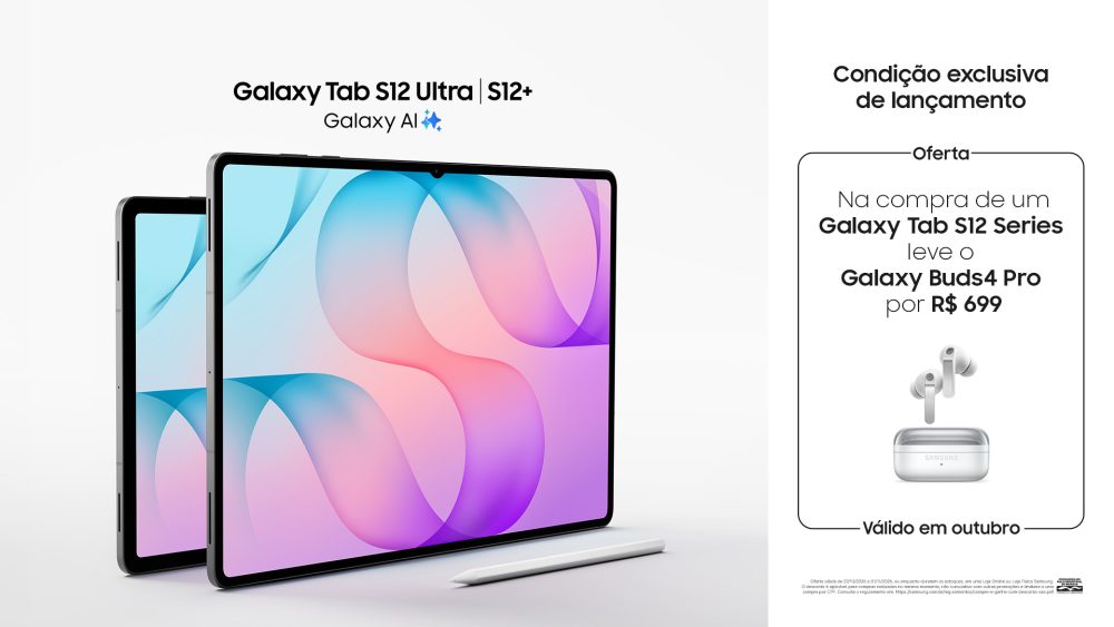 Samsung apresenta Galaxy Tab S12 Series no Brasil com performance poderosa para produtividade e criatividade