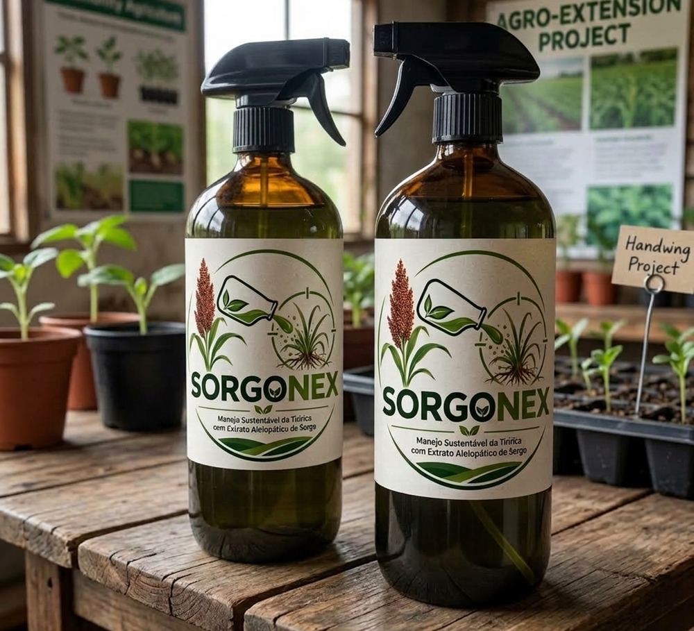 Produtos líquidos em embalagens com o nome 'SORGONEX'