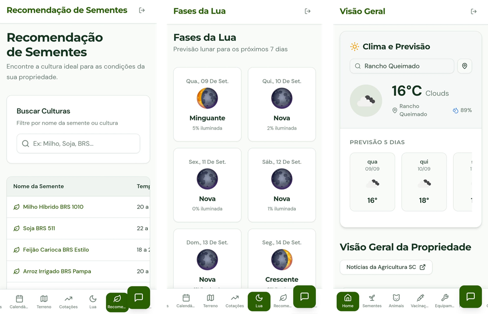 Interface do Projeto Agrofamiliar, semifinalista do Solve for Tomorrow Brasil 2026
