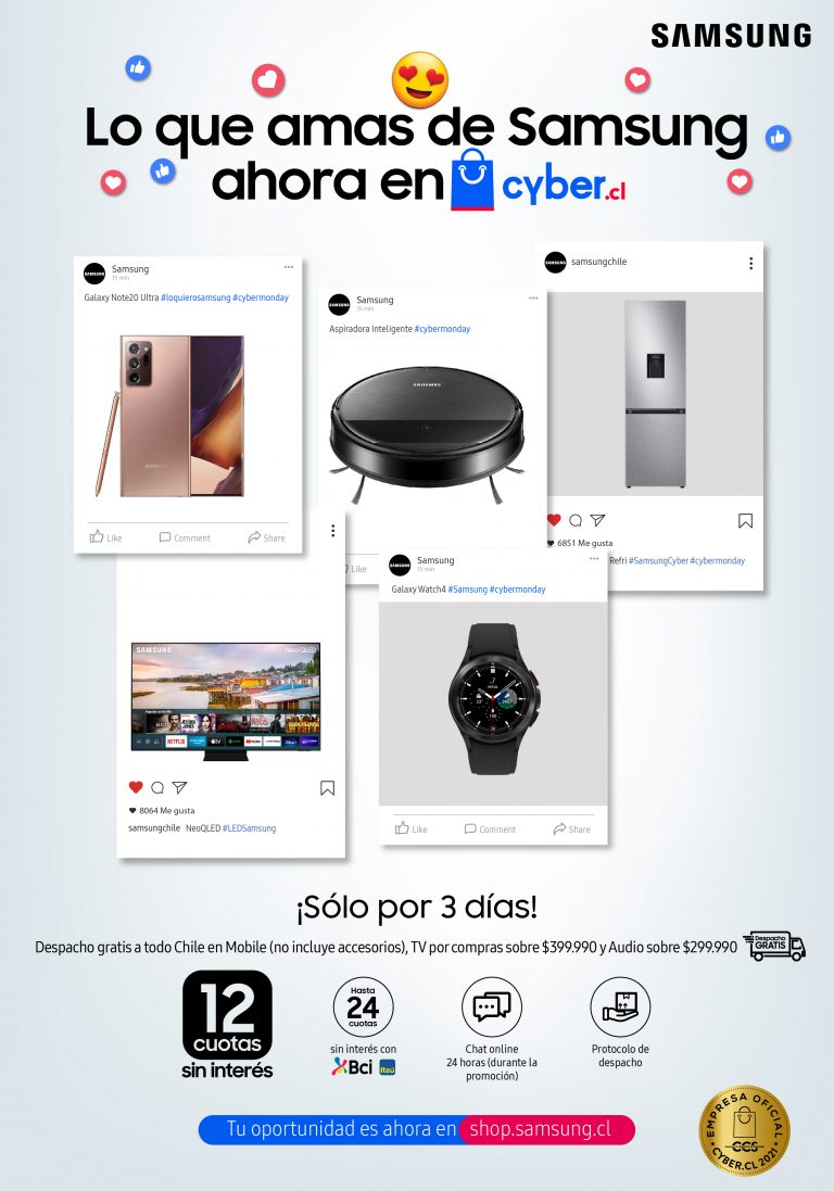 Samsung confirma su participación en Cyber Monday 2021 con hasta un 40