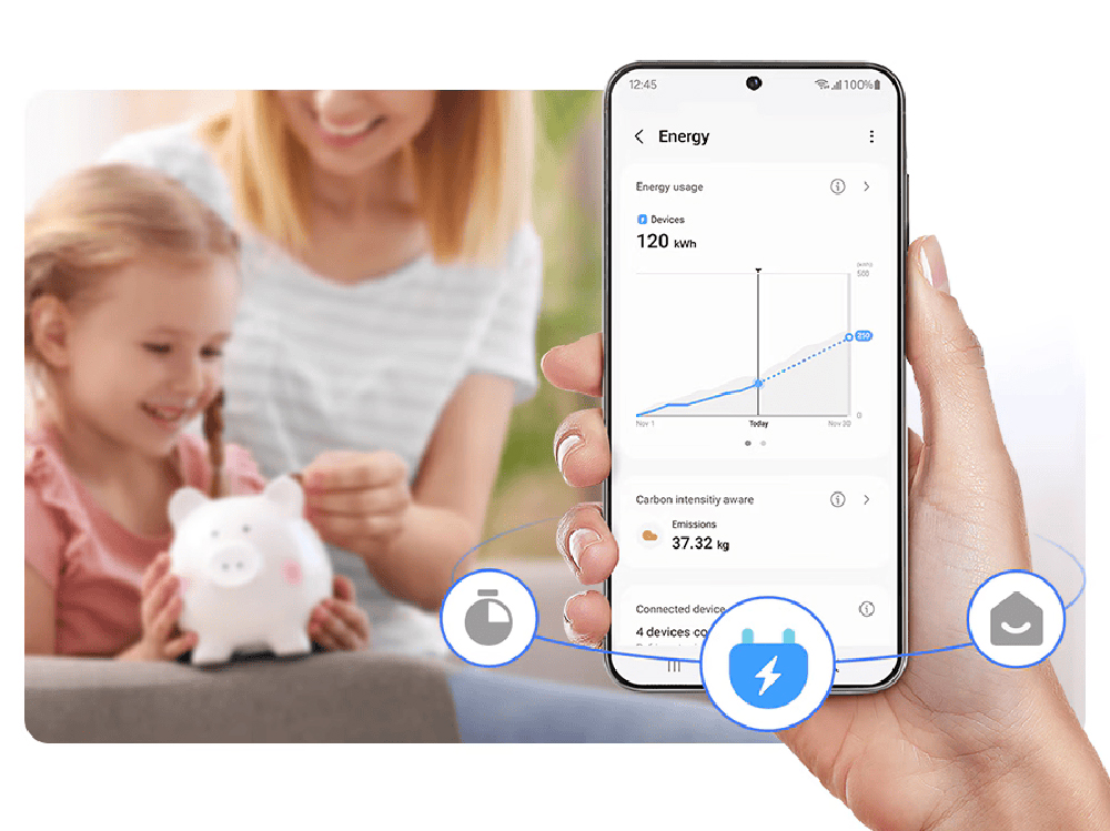 Interfaz de la aplicación Samsung SmartThings