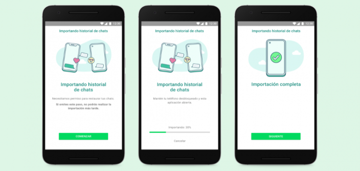 WhatsApp, Android, Transferir chats