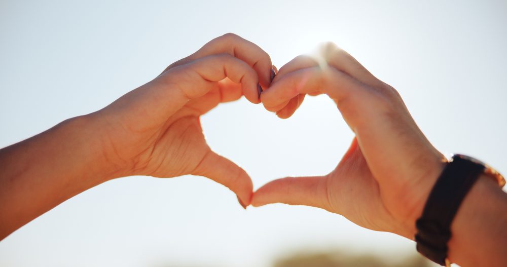 People,,Shape,And,Love,With,Heart,Hands,Or,Sunshine,In