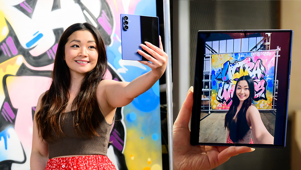 Samsung Galaxy Z Fold7 Selfie mit Weitwinkelobjektiv