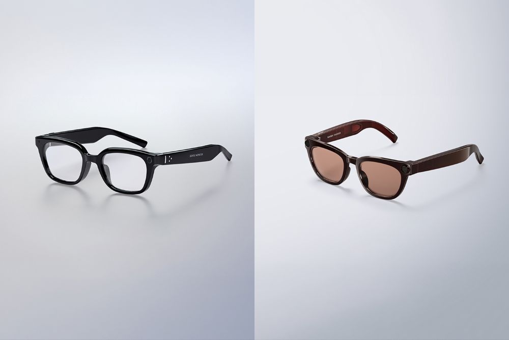 Samsung Intelligent Eyewear der nächsten Generation: Zwei AI-gestützte Smart Glasses mit vernetzten Funktionen und klassischem Brillendesign als Beispiel für moderne Wearable-Technologie im Alltag.