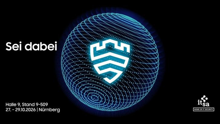 Eine Grafik mit dem Logo der Sicherheitslösung Samsung Knox vor schwarzem Hintergrund.
