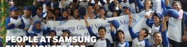 People at Samsung built houses for this year’s Volunteer Month in Indonesia