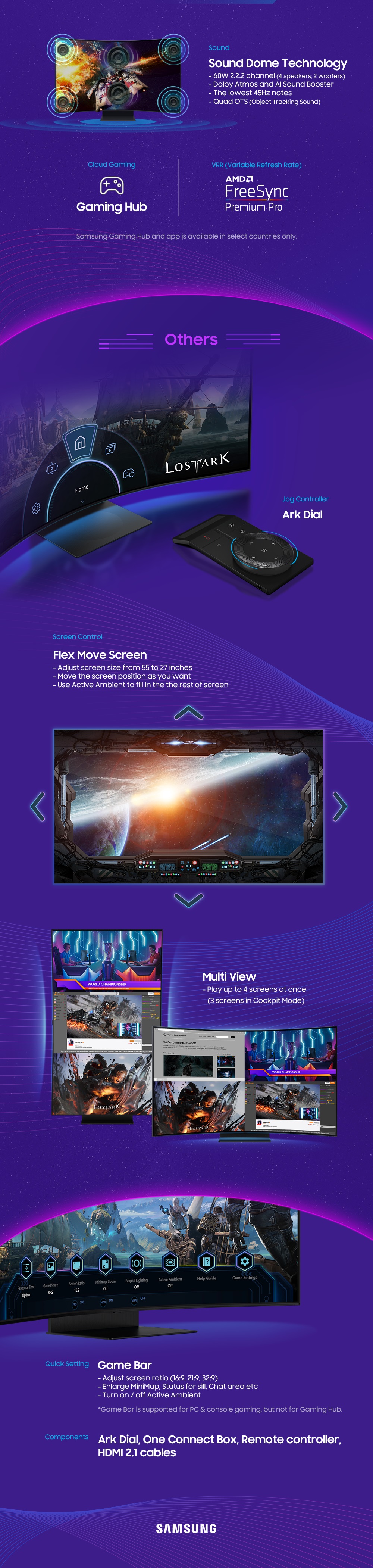 Infographic] See the Specs for the New Odyssey Ark – Samsung Global Newsroom