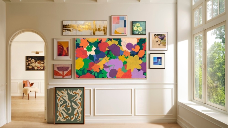 Samsung The Frame TV displaying Liberty art