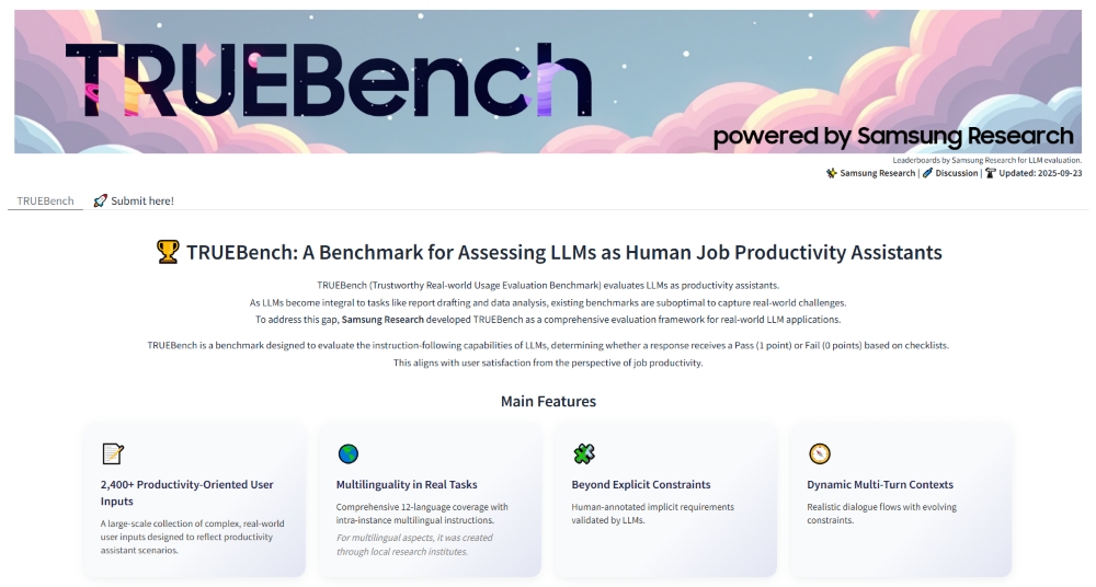 Samsung Introduces TRUEBench: A Benchmark for Real-World AI Productivity