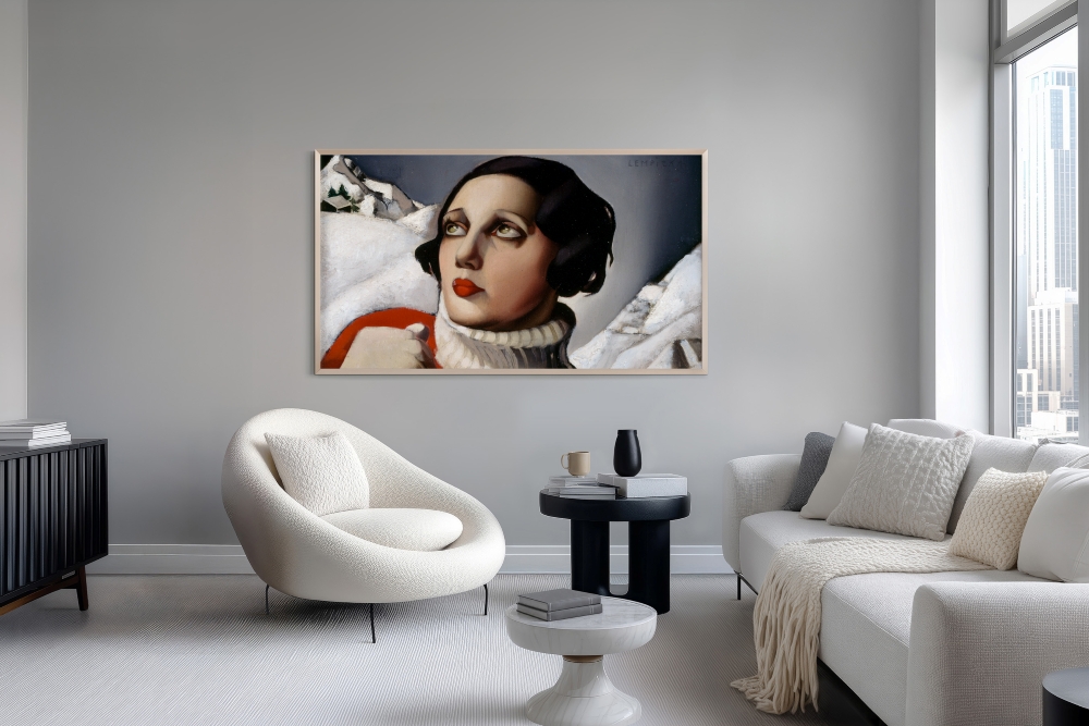 “St. Moritz” (1929) © Tamara de Lempicka Estate, LLC / ADAGP, Paris, on The Frame Pro.