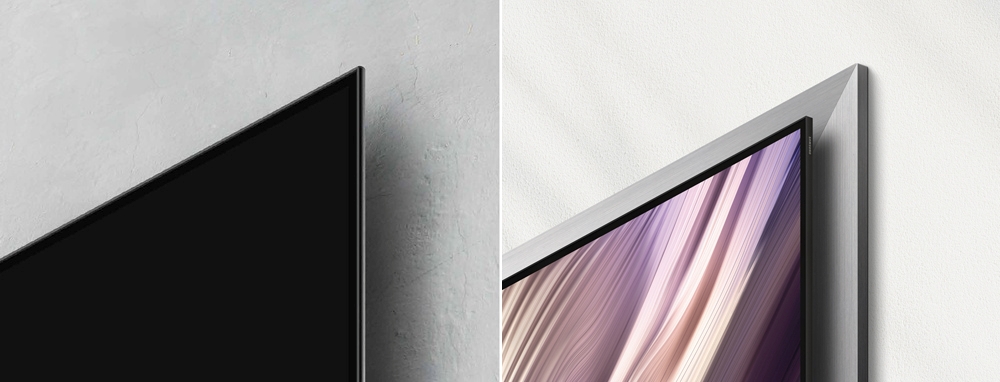 (From left) A comparison of a conventional OLED TV and the OLED TV S95H
