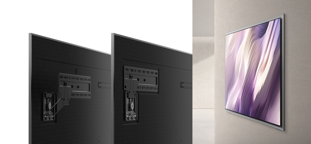 The S95H was designed to minimize the size of the wall mount and integrate it into the rear of the TV, allowing it to sit as close to the wall as possible.