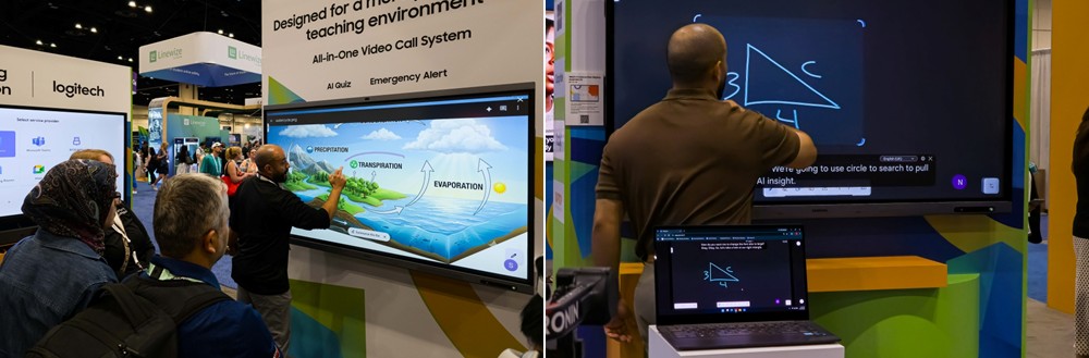 Visitors experienced Samsung AI Assistant features during ISTELive 2026.
