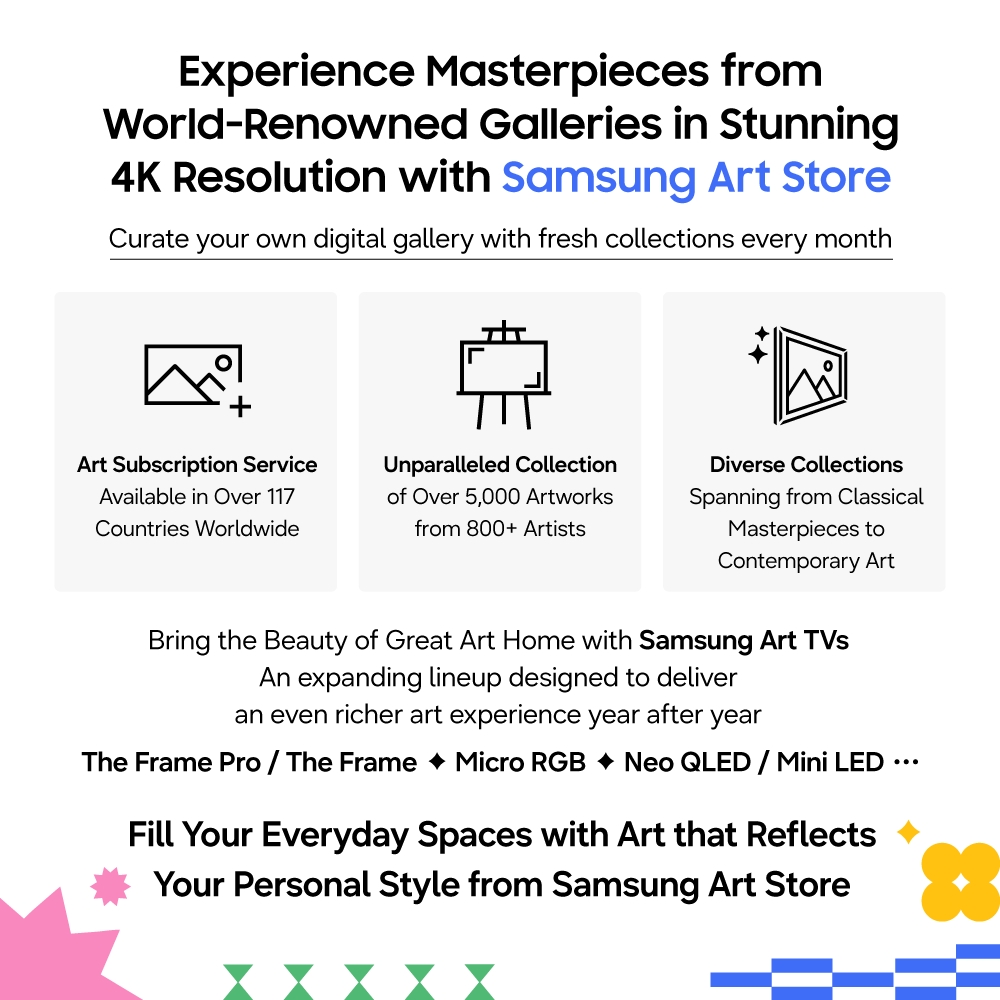 Samsung Art Store is available in over 117 countries worldwide.