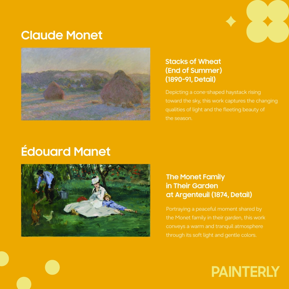 Art collections by Claude Monet and Édouard Manet