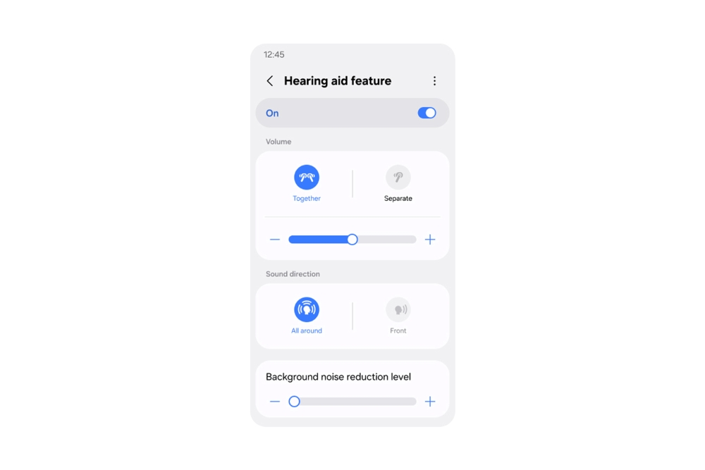 Based on those results, the Hearing Aid feature amplifies the sounds users have difficulty hearing.