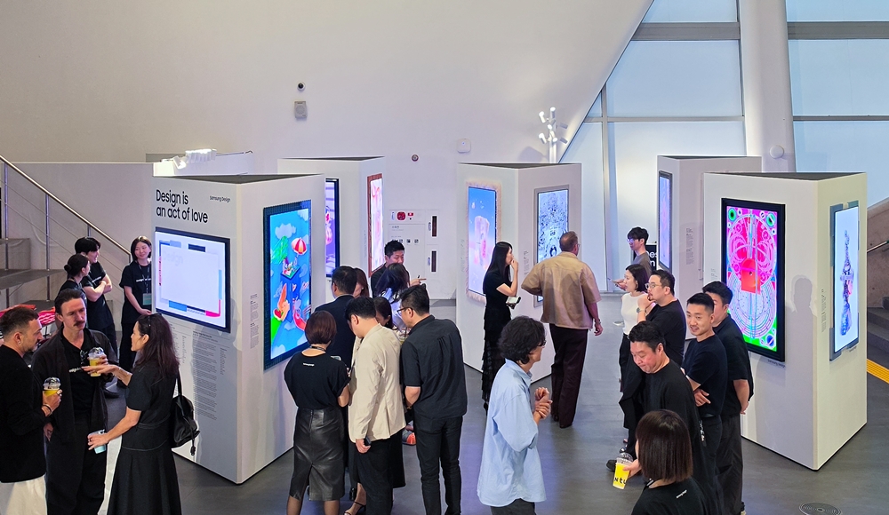 Visitors explore Samsung’s exhibition at Design Miami Seoul 2026.
