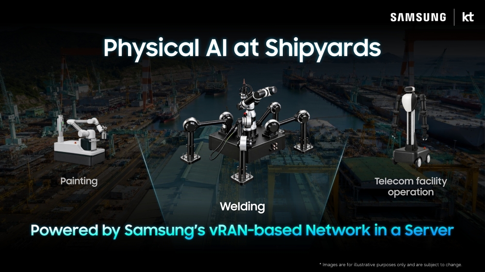 For the AI-powered quadruped welding robot use case, Samsung will support KT with its software-driven, AI-native solutions, including Network in a Server (NIS).