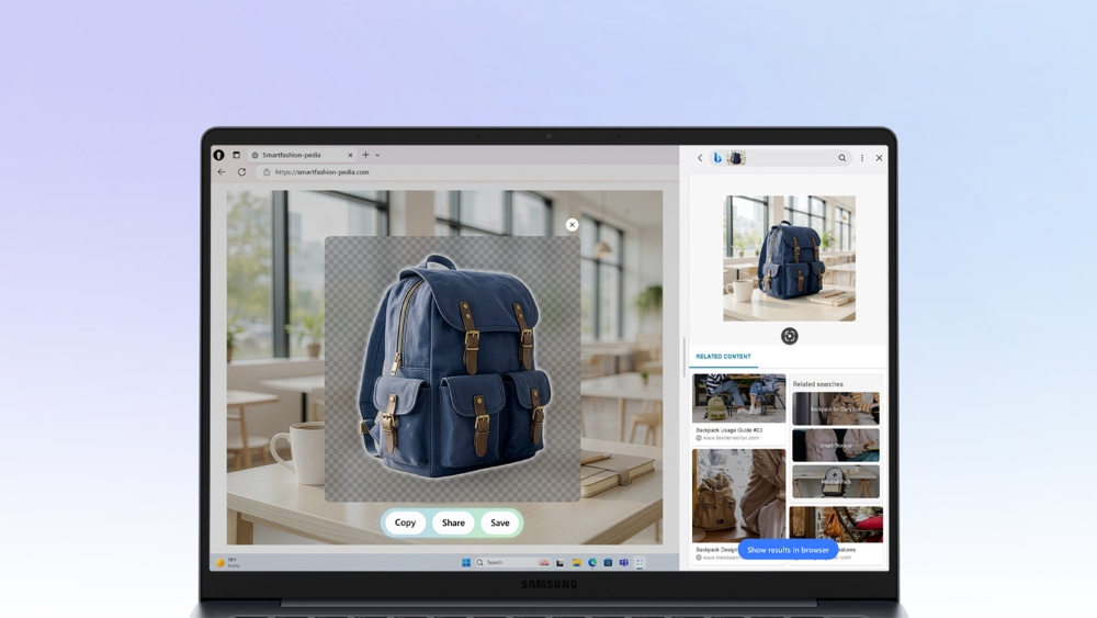 AI Select lets users quickly access helpful information and use AI Cut Out to refine visuals, making everyday tasks easier.