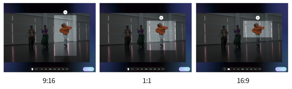 My FanCam’s aspect ratio adjustment feature