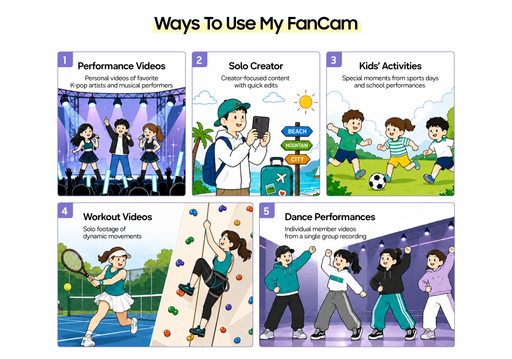 My FanCam in different scenarios