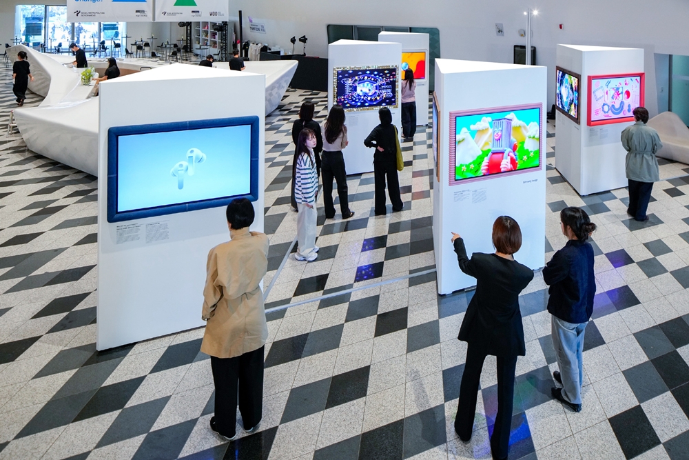 Visitors explore Samsung’s exhibition at Seoul Design Week 2026.