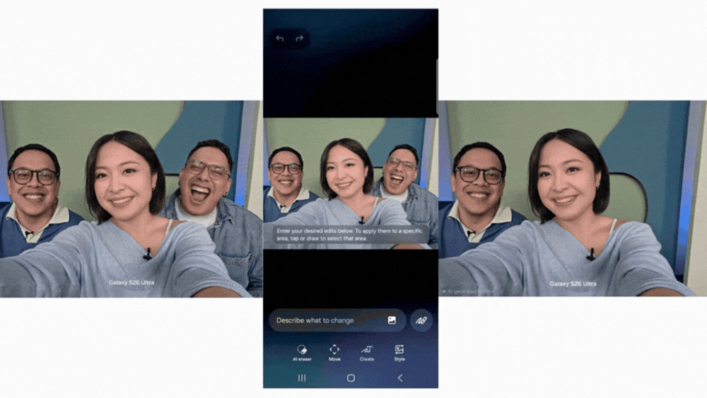 Fitur Photo Assist yang terintegrasi pada Samsung Galaxy S26 Ultra untuk mengedit foto secara mudah dengan Galaxy AI