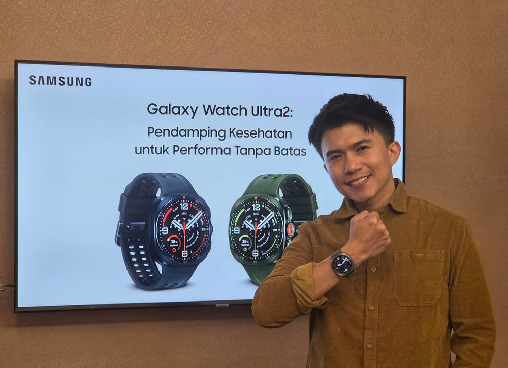 Tipe Sultan, MX Product Marketing Manager Samsung Electronics Indonesia, memperkenalkan Galaxy Watch Ultra2 sebagai pendamping kesehatan untuk mendukung performa dan aktivitas outdoor pengguna.