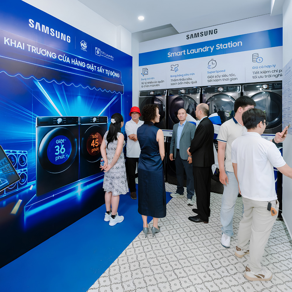 TiTi Laundry menjadi salah satu mitra awal Samsung dalam mengembangkan model bisnis laundry otomatis di Vietnam.