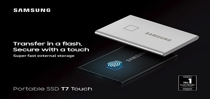 Samsung Launches Portable SSD T7 Touch, Sets New Standard in Speed