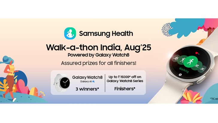 Samsung Launches Third Edition of Walk-a-thon India to Inspire a Fitter Nation; Winners to Get Discount Coupon Worth Up to INR 15000 on Galaxy Watch8