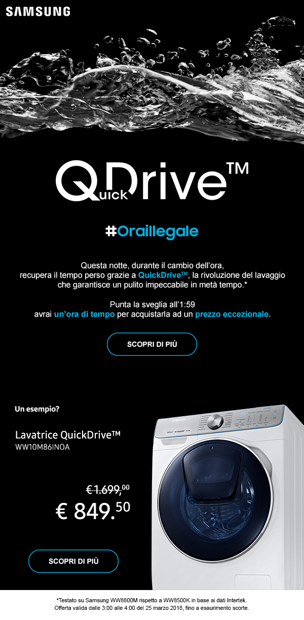 Unora in bianco con la campagna #oraillegale di samsung! – samsung ... Tempo lavaggio lavatrice