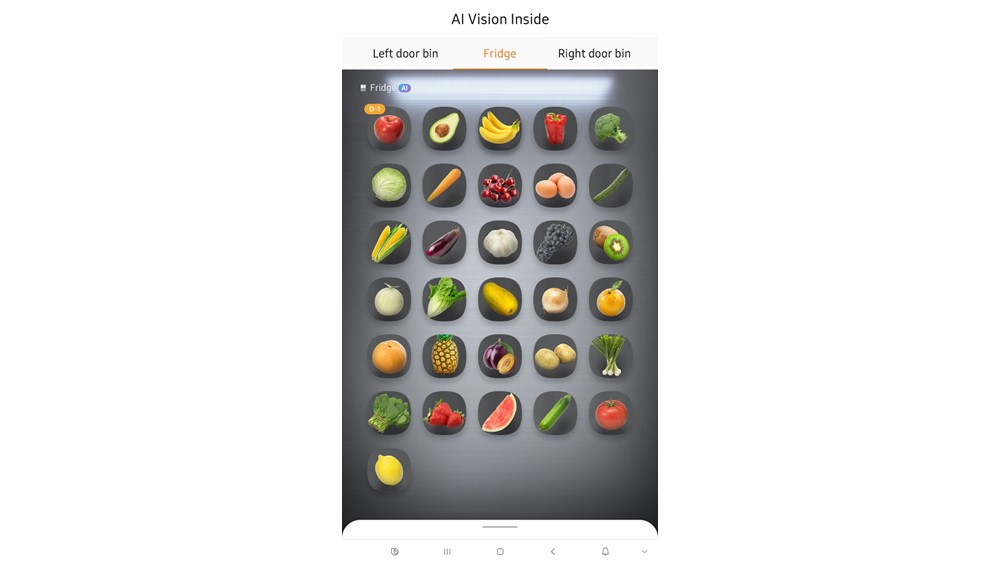 AI Vision Inside: la inteligencia artificial que identifica los alimentos a través de SmartThings Food en el celular.