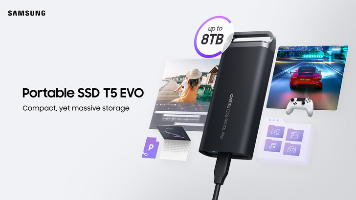 Samsung Unveils New Portable SSD T5 EVO That Offers 8TB Capacity