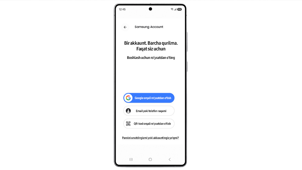 Samsung Akkaunt - Bir akkaunt. Barcha qurilma. Faqat siz uchun