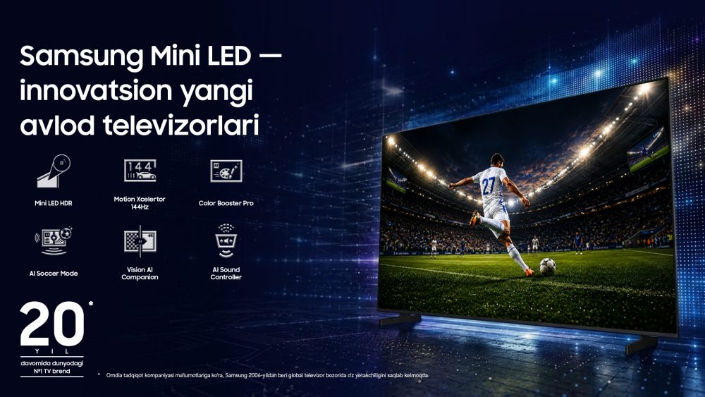 Samsung O'zbekistonda MiniLED televizorlarini taqdim etadi