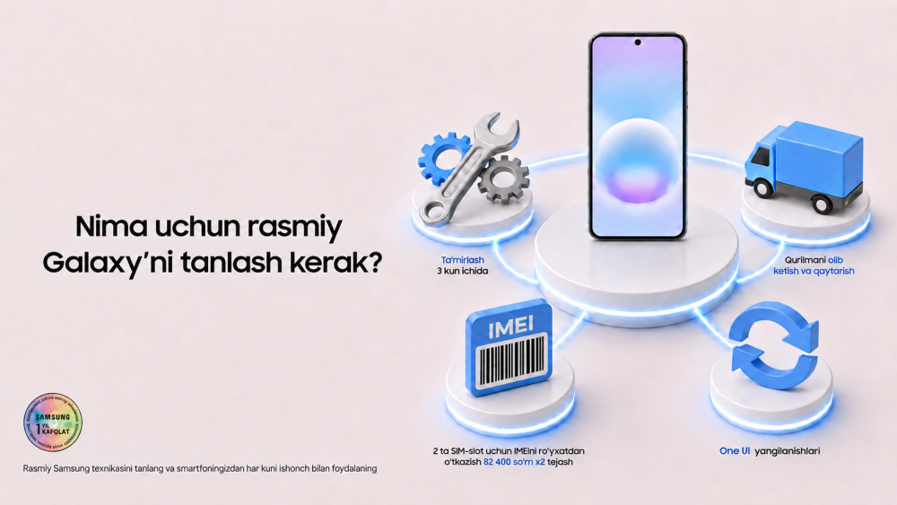 Nima uchun rasmiy Galaxy smarfonlarini tanlash kerak